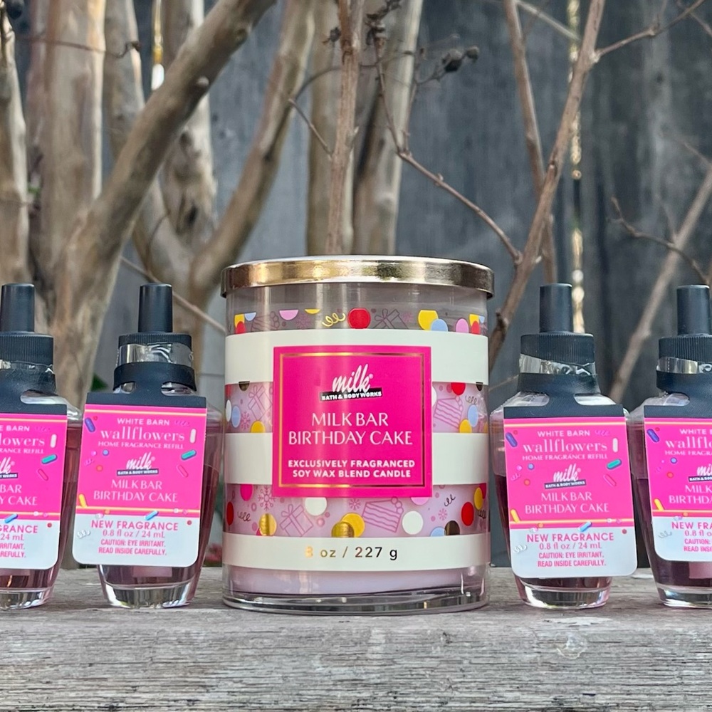 Milk Bar x B&BW Milk Bar Birthday Cake Candle & Wallflower Refill 5 pc Set - Picture 2 of 2